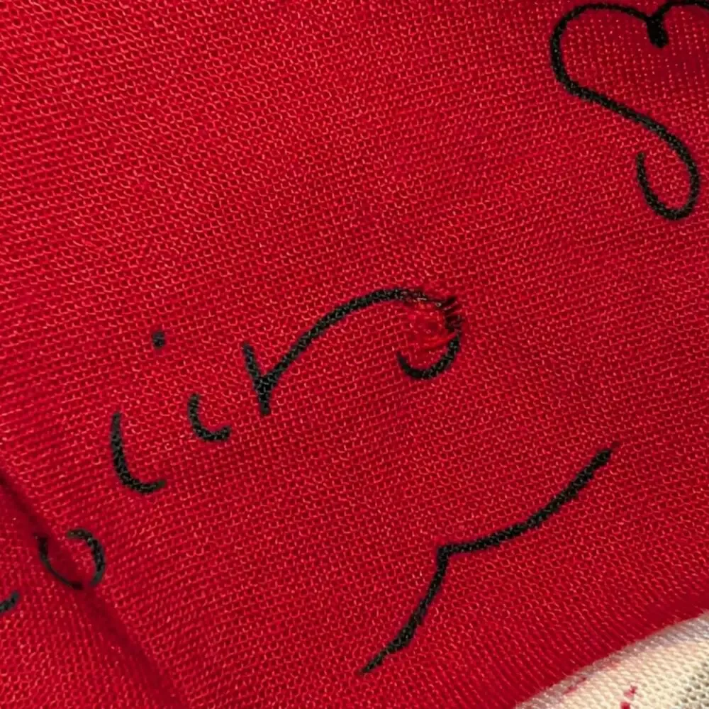 Williams Sonoma Red French Script Rooster 100% Cotton 70
